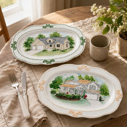 100% Hand-Painted Custom Wall Plate - Watercolor Art by PaintMySoul