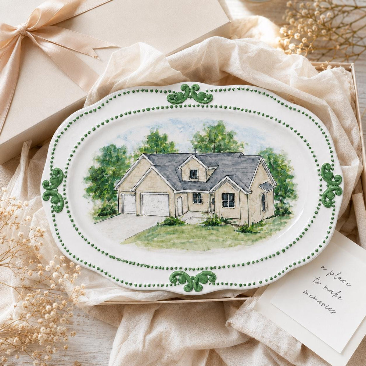 100% Hand-Painted Custom Wall Plate - Watercolor Art by PaintMySoul