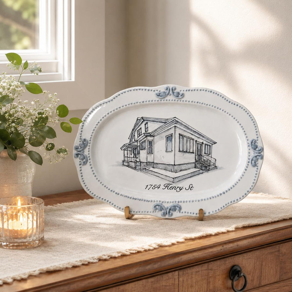 100% Hand-Painted Custom Wall Plate - Watercolor Art by PaintMySoul