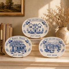 100% Hand Painted House Plate - Watercolor Art by PaintMySoul