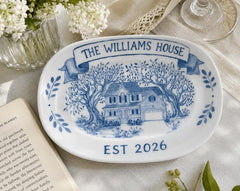 100% Hand Painted House Plate - Watercolor Art by PaintMySoul