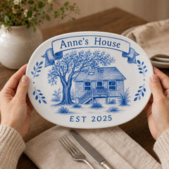 100% Hand Painted House Plate - Watercolor Art by PaintMySoul