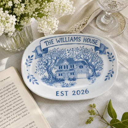 100% Hand Painted House Plate - Watercolor Art by PaintMySoul