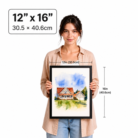 12 x 16 inch portrait size guide