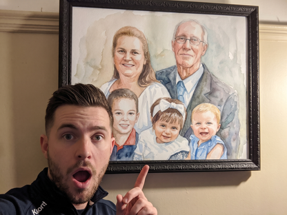 Custom Memorial Watercolor Portrait