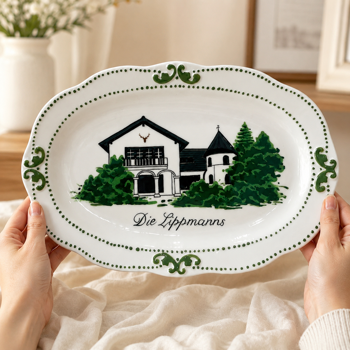 100% Hand-Painted Custom Wall Plate