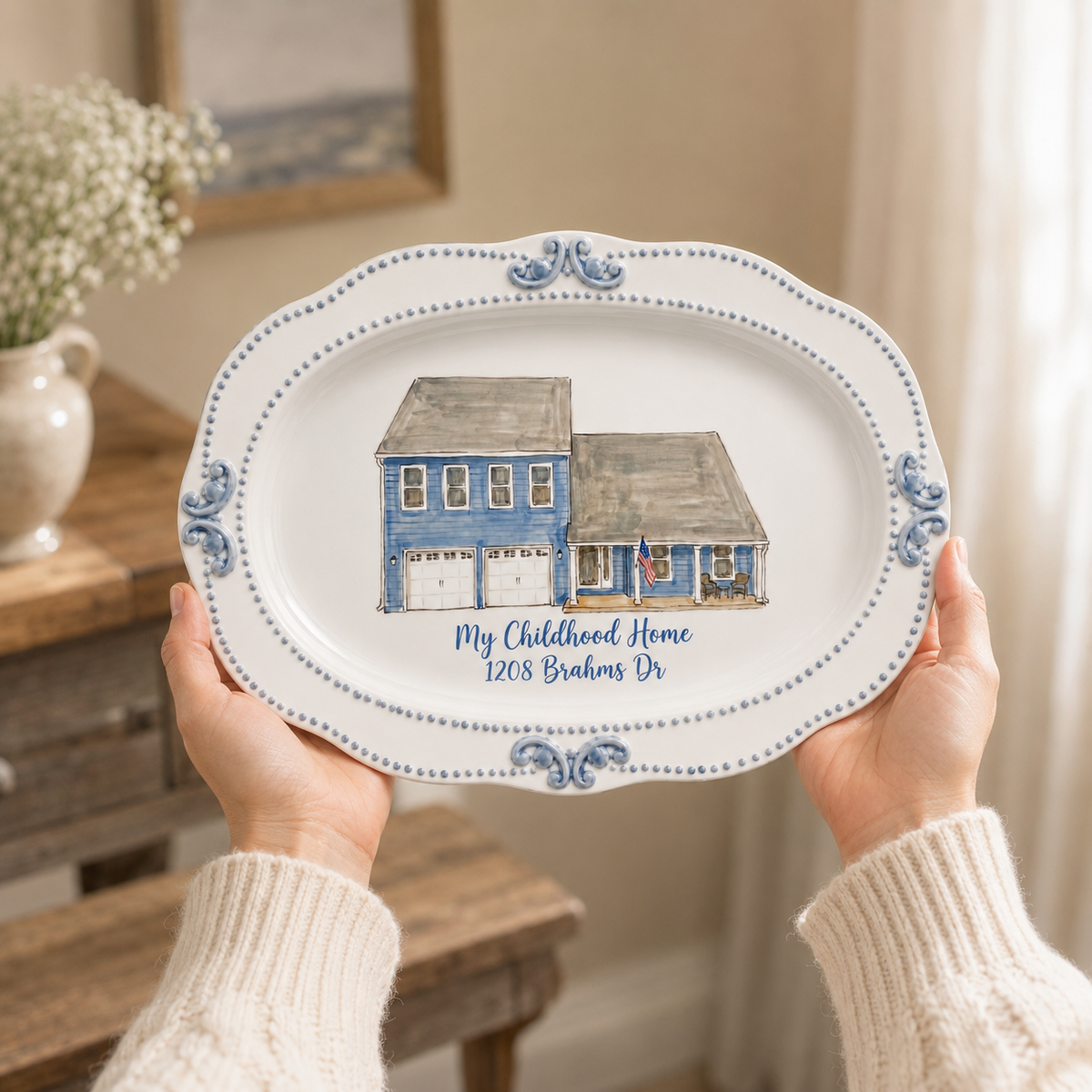 100% Hand-Painted Custom Wall Plate