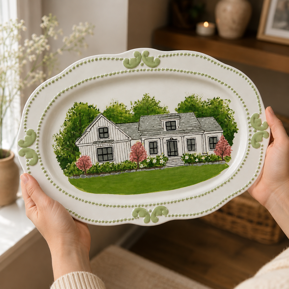 100% Hand-Painted Custom Wall Plate