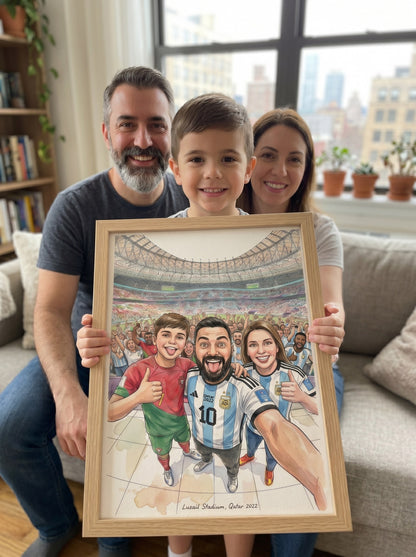 Hand Painted Football Fan Art, Personalized Soccer Gift, Team Supporter Keepsake