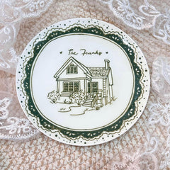 Custom Hand-Painted House Portrait Plate