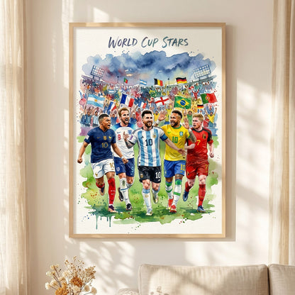 Hand Painted Football Fan Art, Personalized Soccer Gift, Team Supporter Keepsake