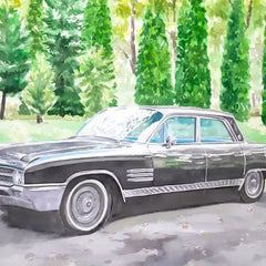 Custom Hand-Painted Car Watercolor Portrait