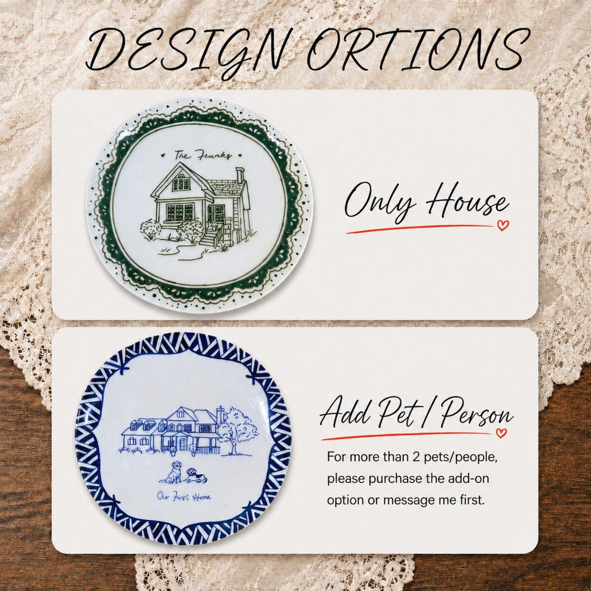 Custom Hand-Painted House Portrait Plate