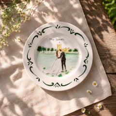Custom Wedding Plate & Ring Dish Set