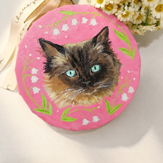 Circle acrylic pet portrait shape preview