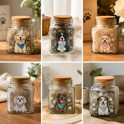Custom Hand-Painted Pet Hair Keepsake Bottle