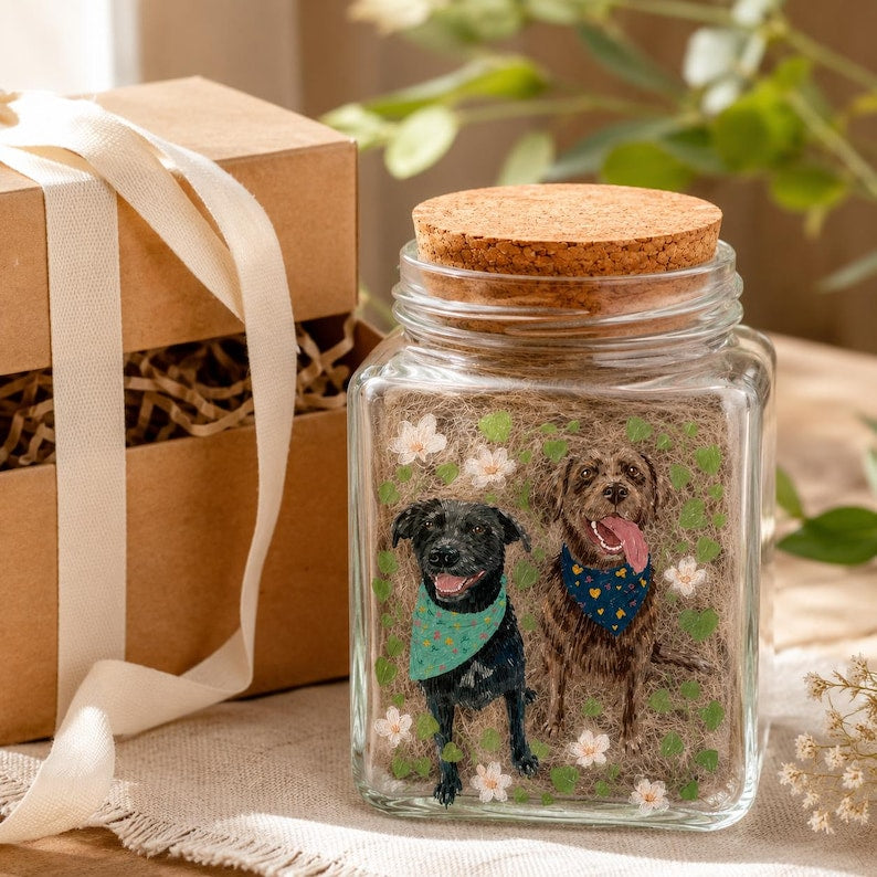 Custom Hand-Painted Pet Hair Keepsake Bottle