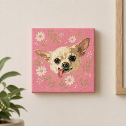 Square acrylic pet portrait shape preview