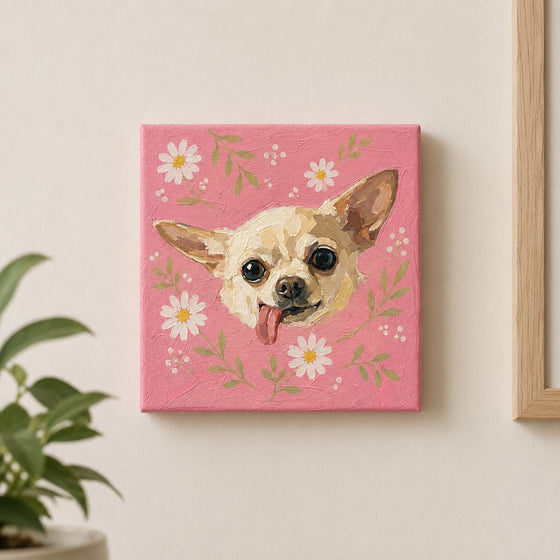 Square acrylic pet portrait shape preview
