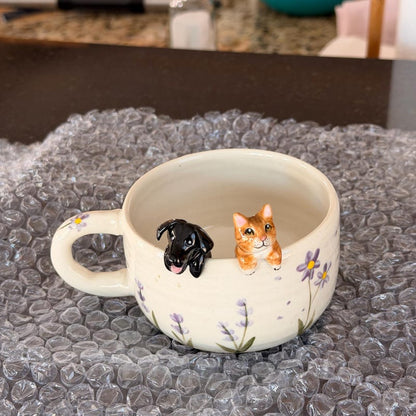 Ceramic Hide-and-Seek Mug - Watercolor Art by PaintMySoul