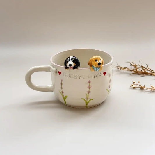 Ceramic Hide-and-Seek Mug - Watercolor Art by PaintMySoul
