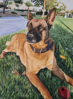 Custom Hand-Painted Pet Watercolor Portrait