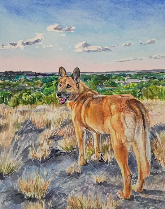 Custom Hand-Painted Pet Watercolor Portrait