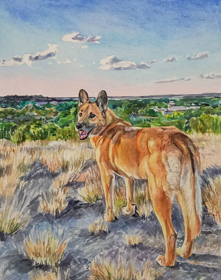 Custom Hand-Painted Pet Watercolor Portrait