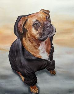 Custom Hand-Painted Pet Watercolor Portrait