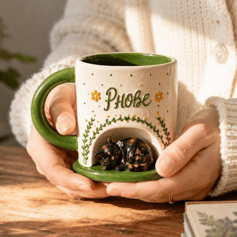 Custom 3D Pet Mug - Watercolor Art by PaintMySoul