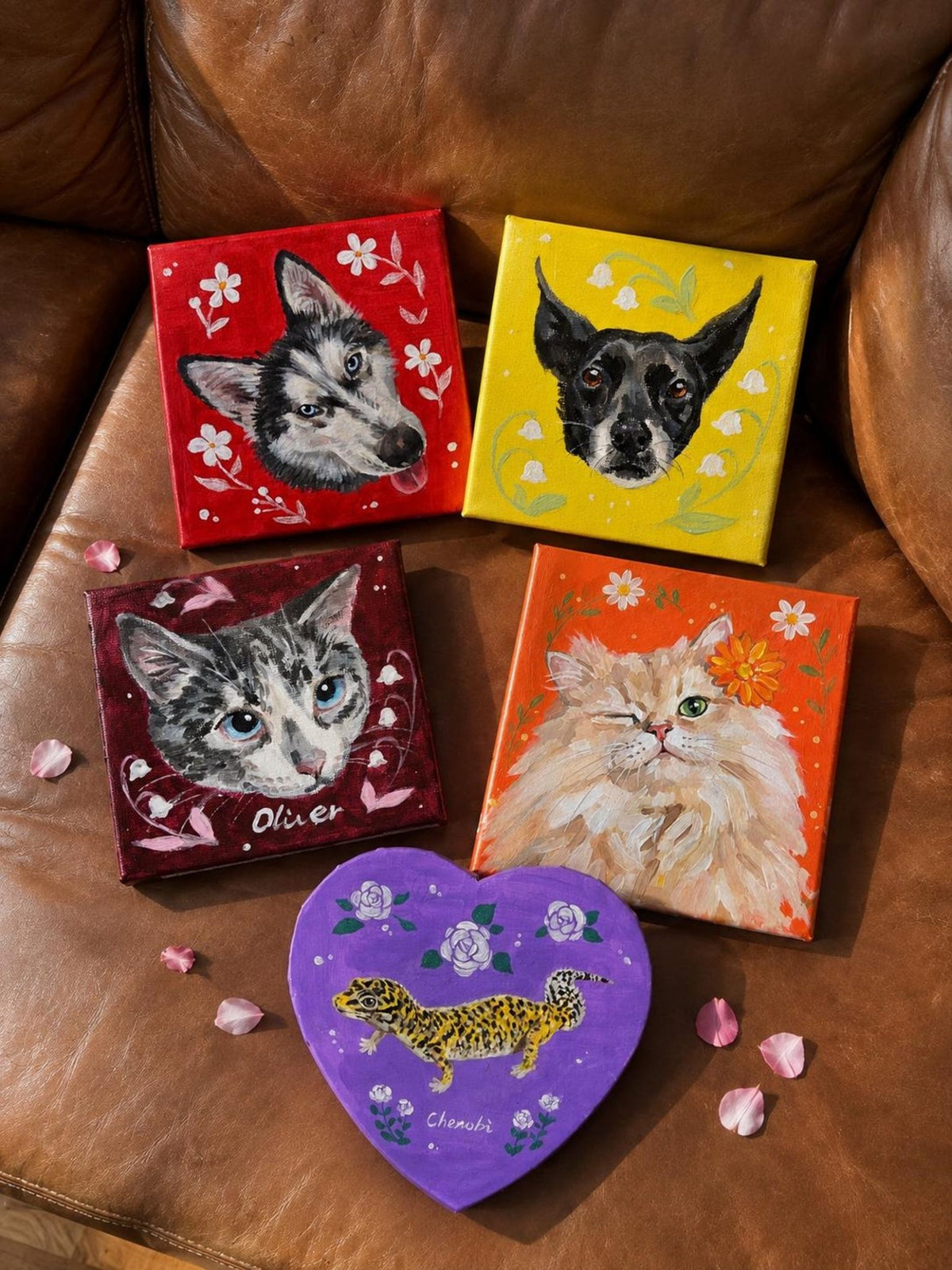 Custom Acrylic Pet Paintings - Watercolor Art by PaintMySoul