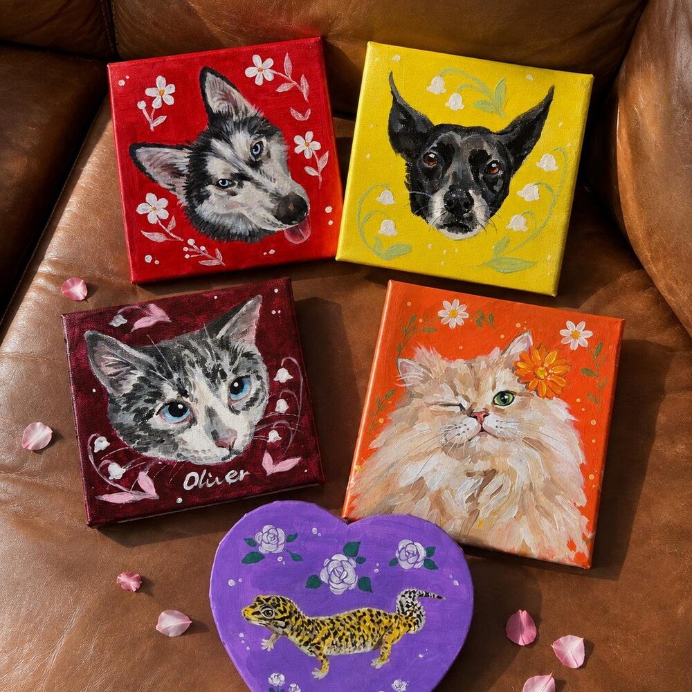 Custom Acrylic Pet Paintings - Watercolor Art by PaintMySoul