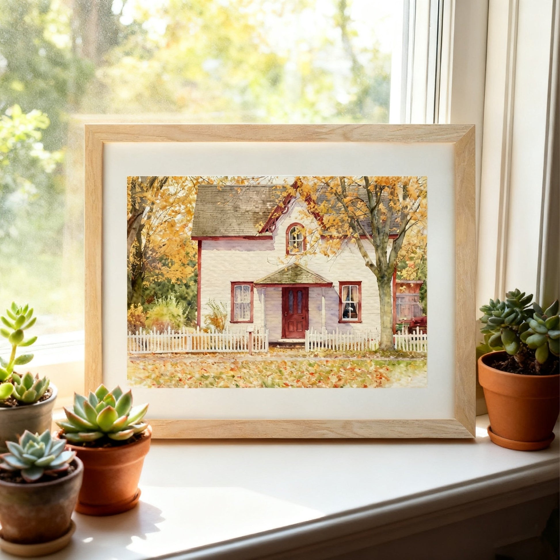 Custom Home & Family Watercolor Portrait | Watercolor Art by PaintMySoul