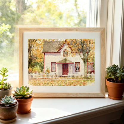 Custom Home & Family Watercolor Portrait | Watercolor Art by PaintMySoul