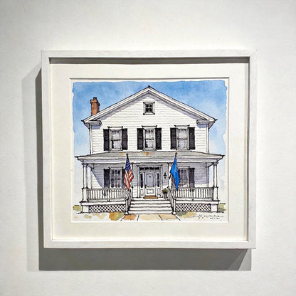 Custom Home & Family Watercolor Portrait | Watercolor Art by PaintMySoul