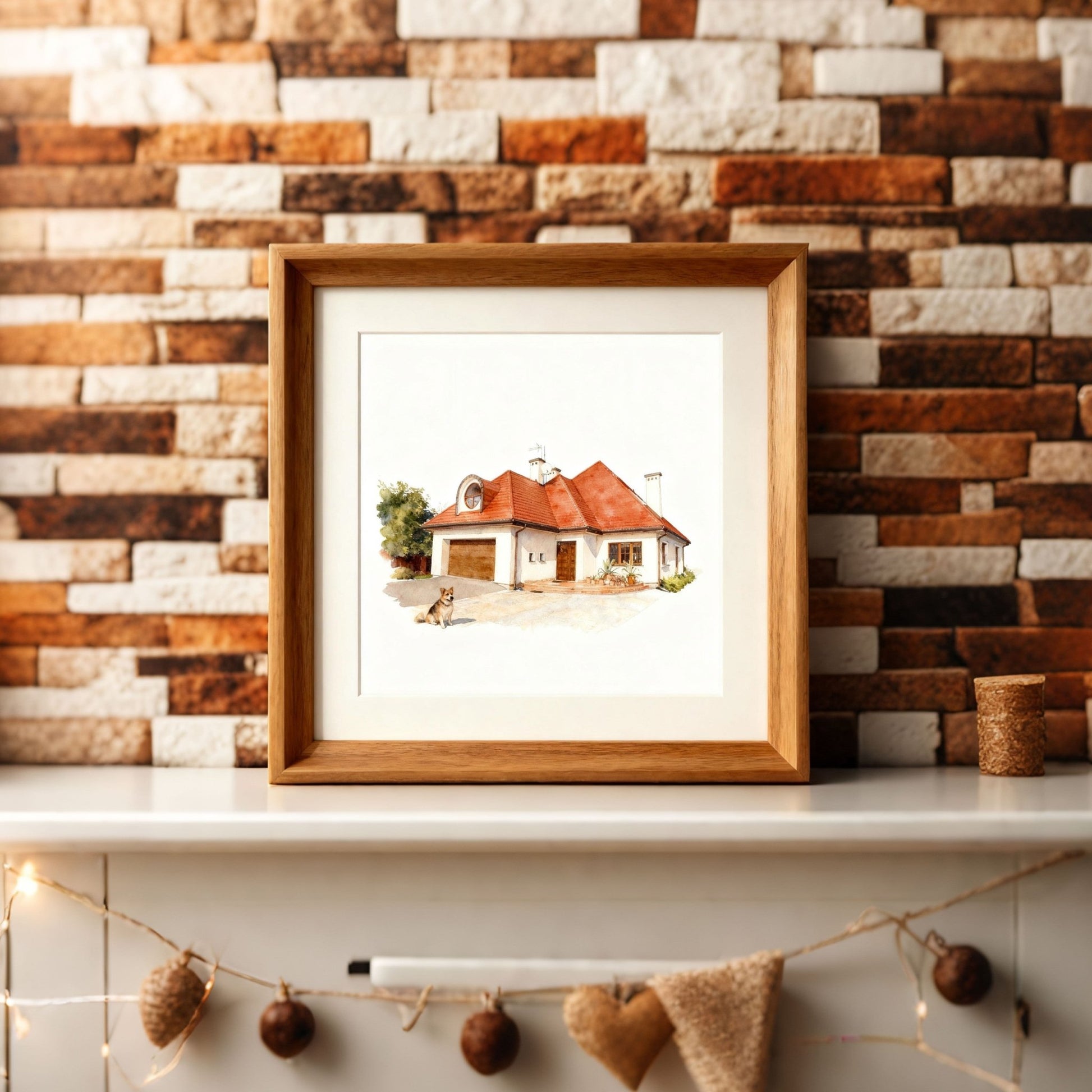 Custom Home & Family Watercolor Portrait | Watercolor Art by PaintMySoul