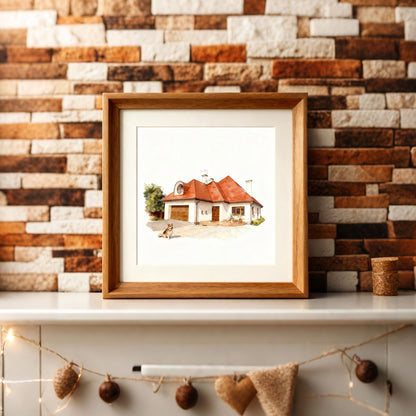 Custom Home & Family Watercolor Portrait | Watercolor Art by PaintMySoul