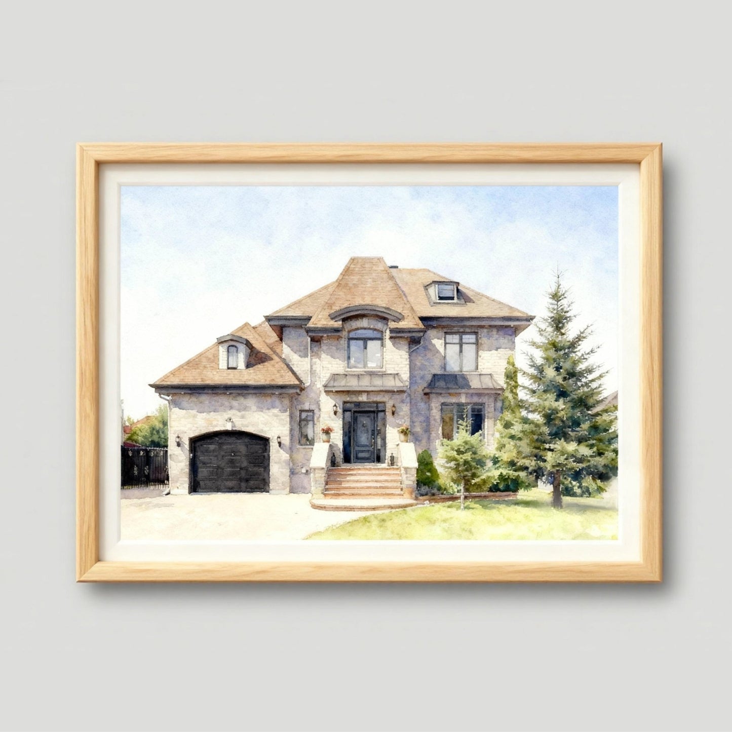 Custom Home & Pet Watercolor Portrait | Watercolor Art by PaintMySoul