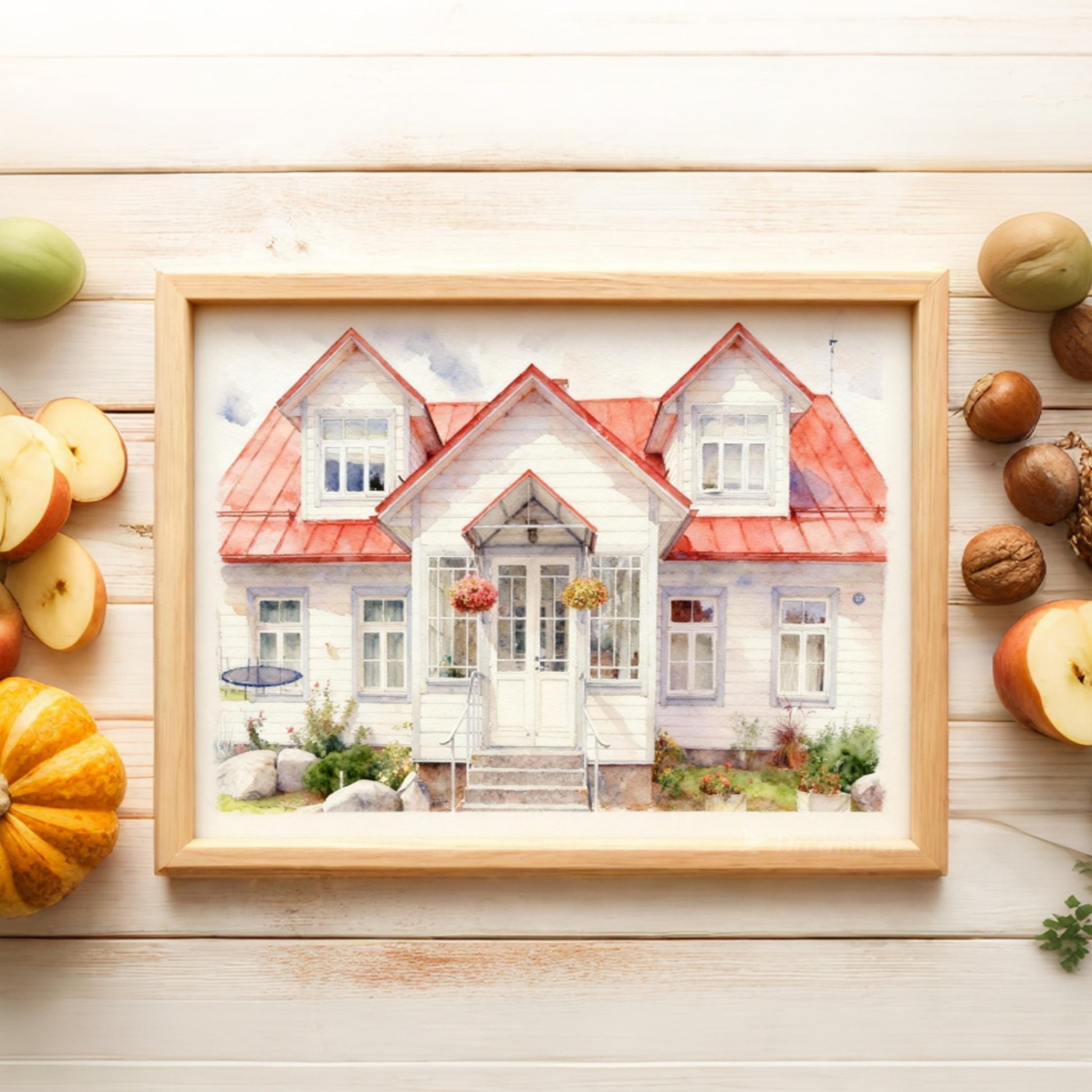Custom Home & Pet Watercolor Portrait | Watercolor Art by PaintMySoul