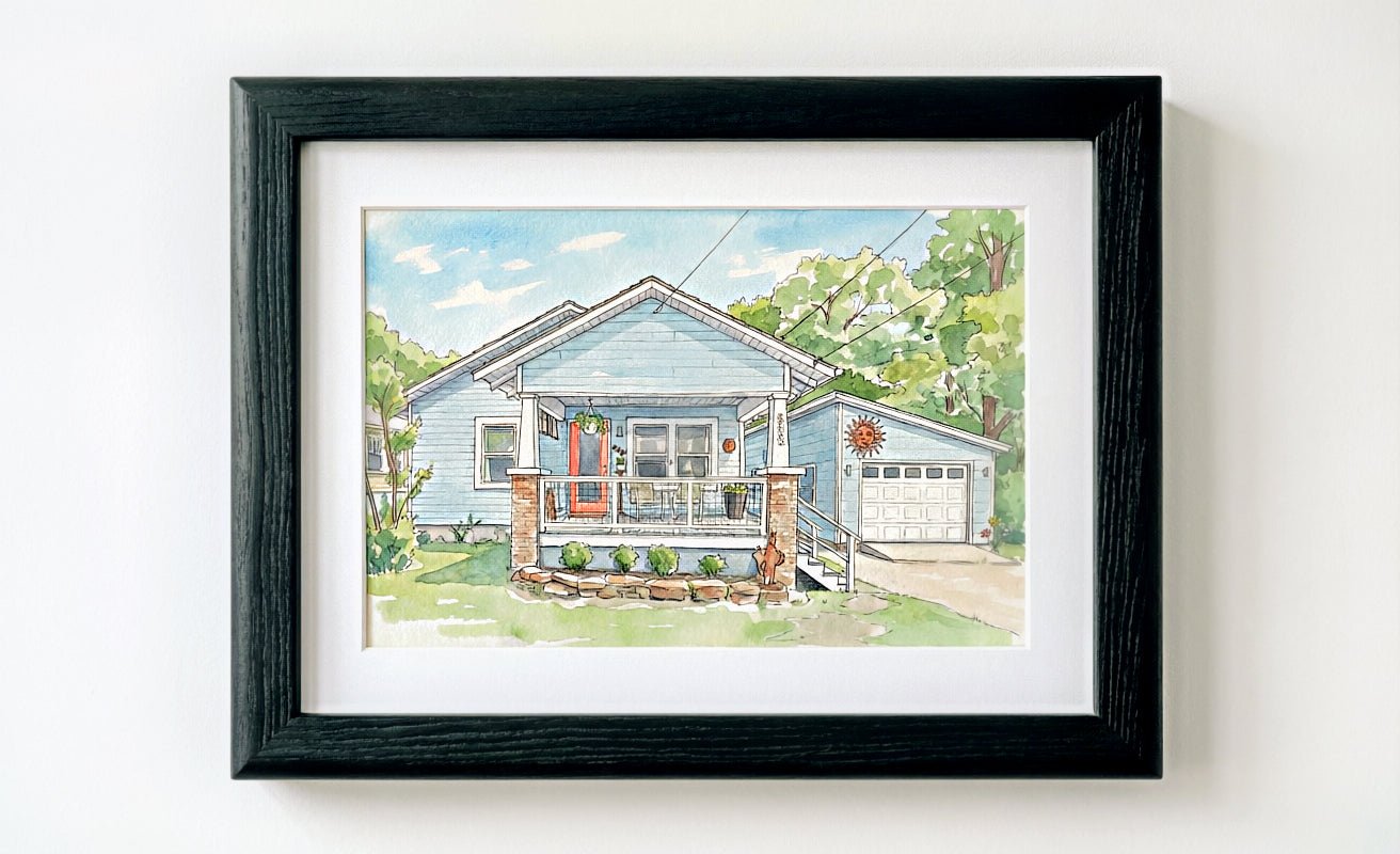 Custom Home & Pet Watercolor Portrait | Watercolor Art by PaintMySoul