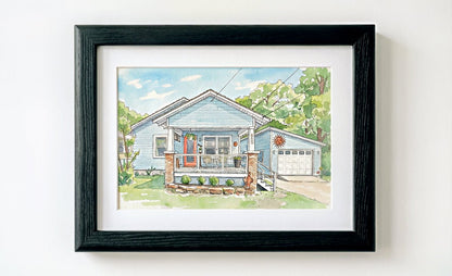 Custom Home & Pet Watercolor Portrait | Watercolor Art by PaintMySoul