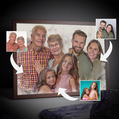 Custom Memorial Watercolor Portrait | Watercolor Art by PaintMySoul
