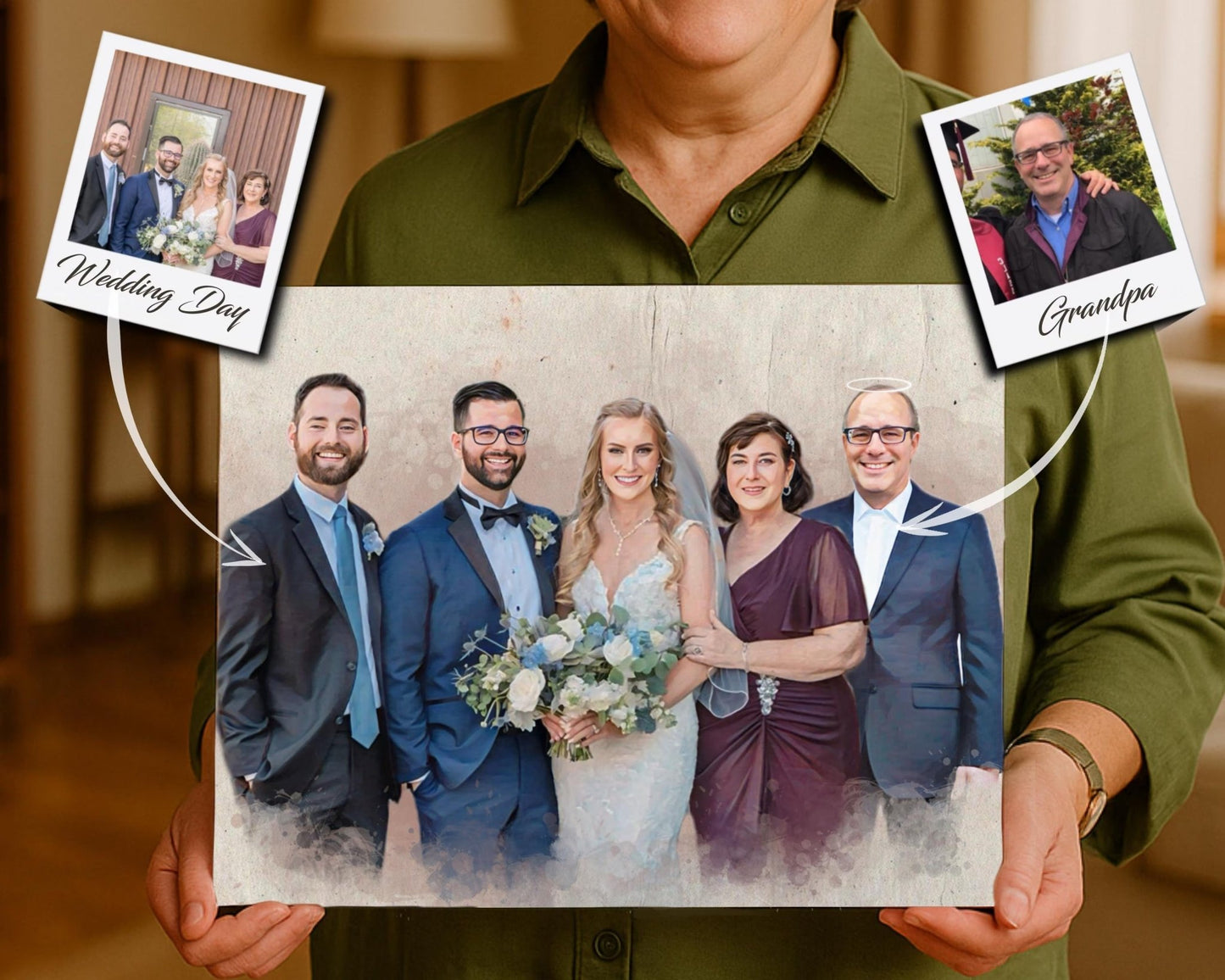 Custom Memorial Watercolor Portrait | Watercolor Art by PaintMySoul