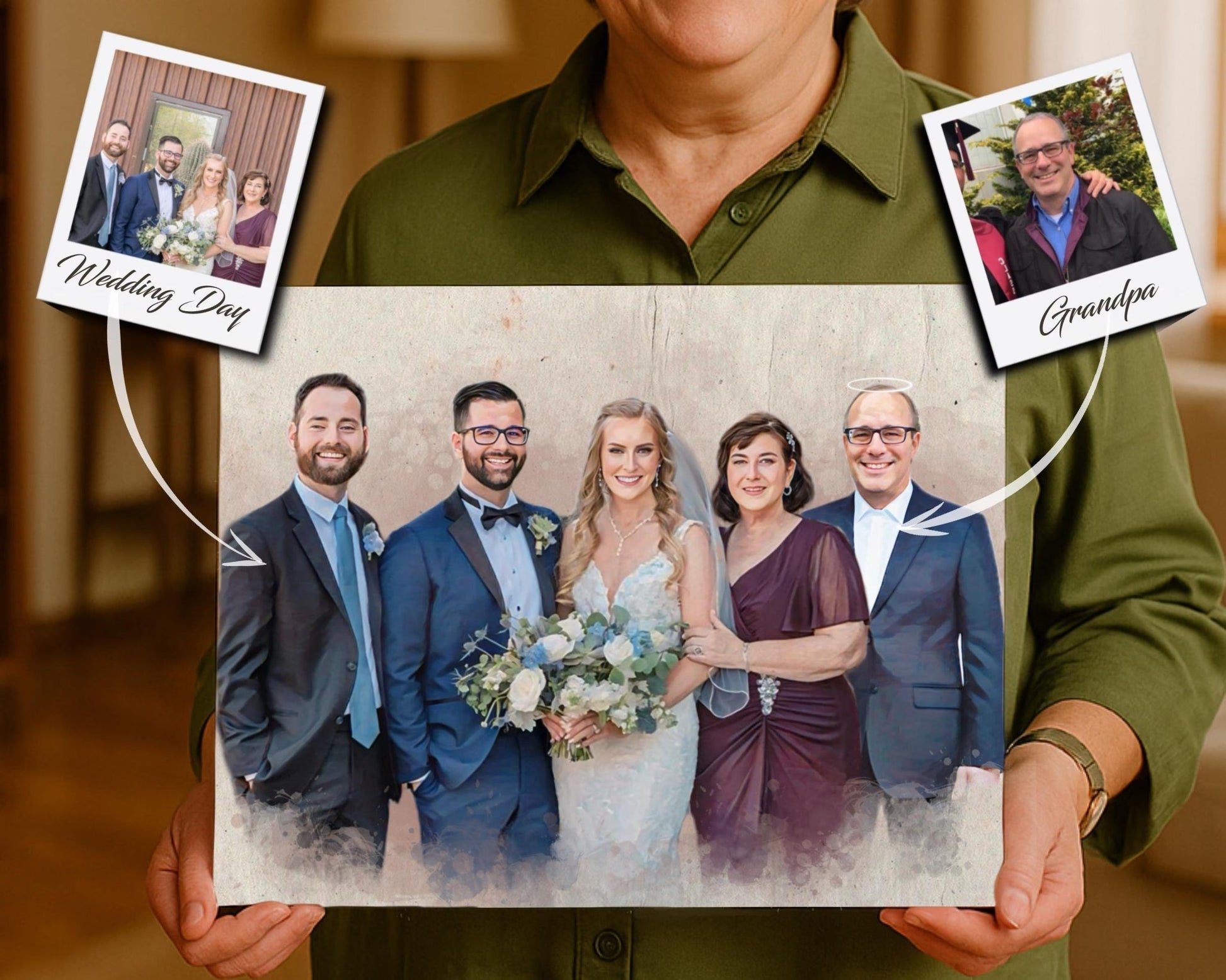 Custom Memorial Watercolor Portrait | Watercolor Art by PaintMySoul