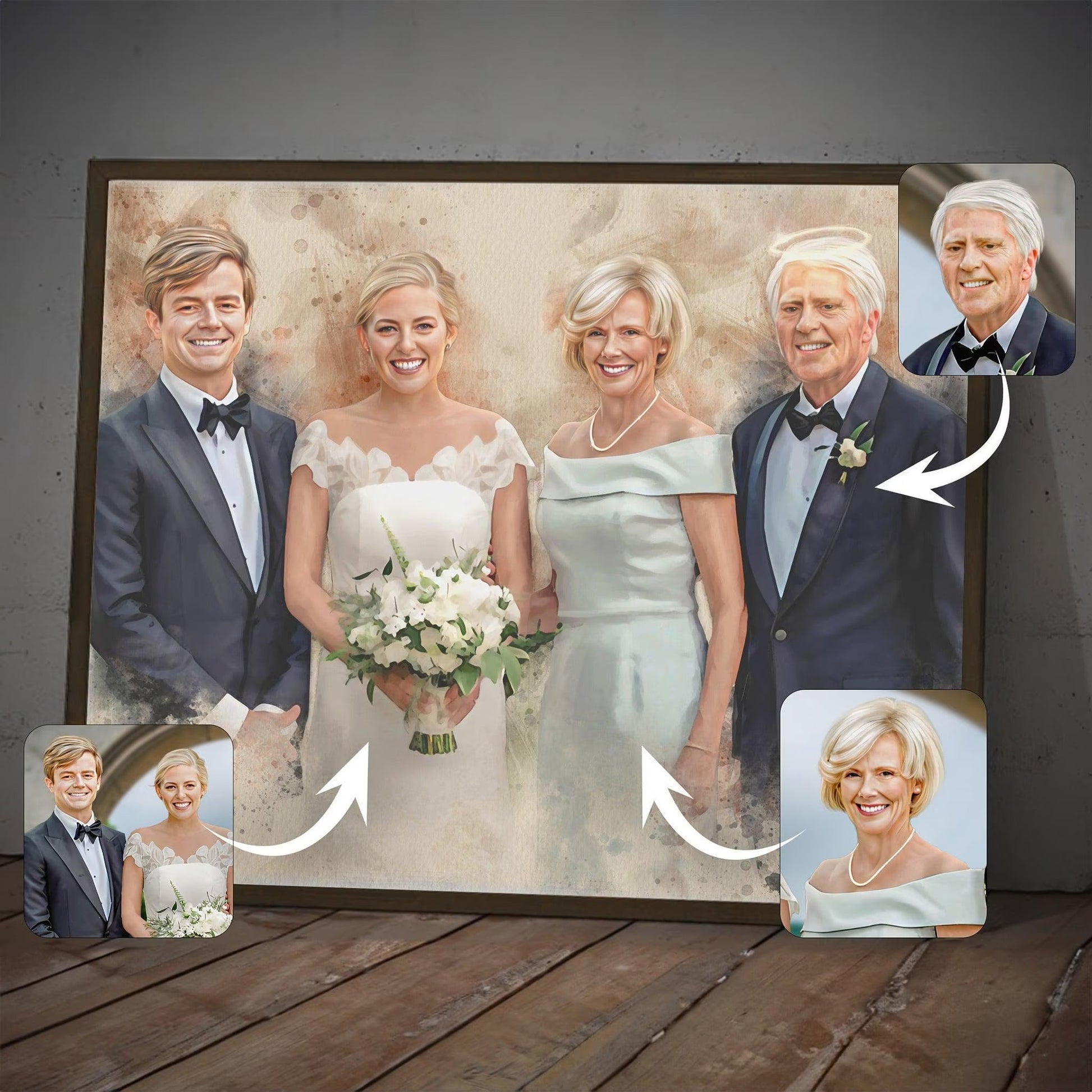 Custom Memorial Watercolor Portrait | Watercolor Art by PaintMySoul