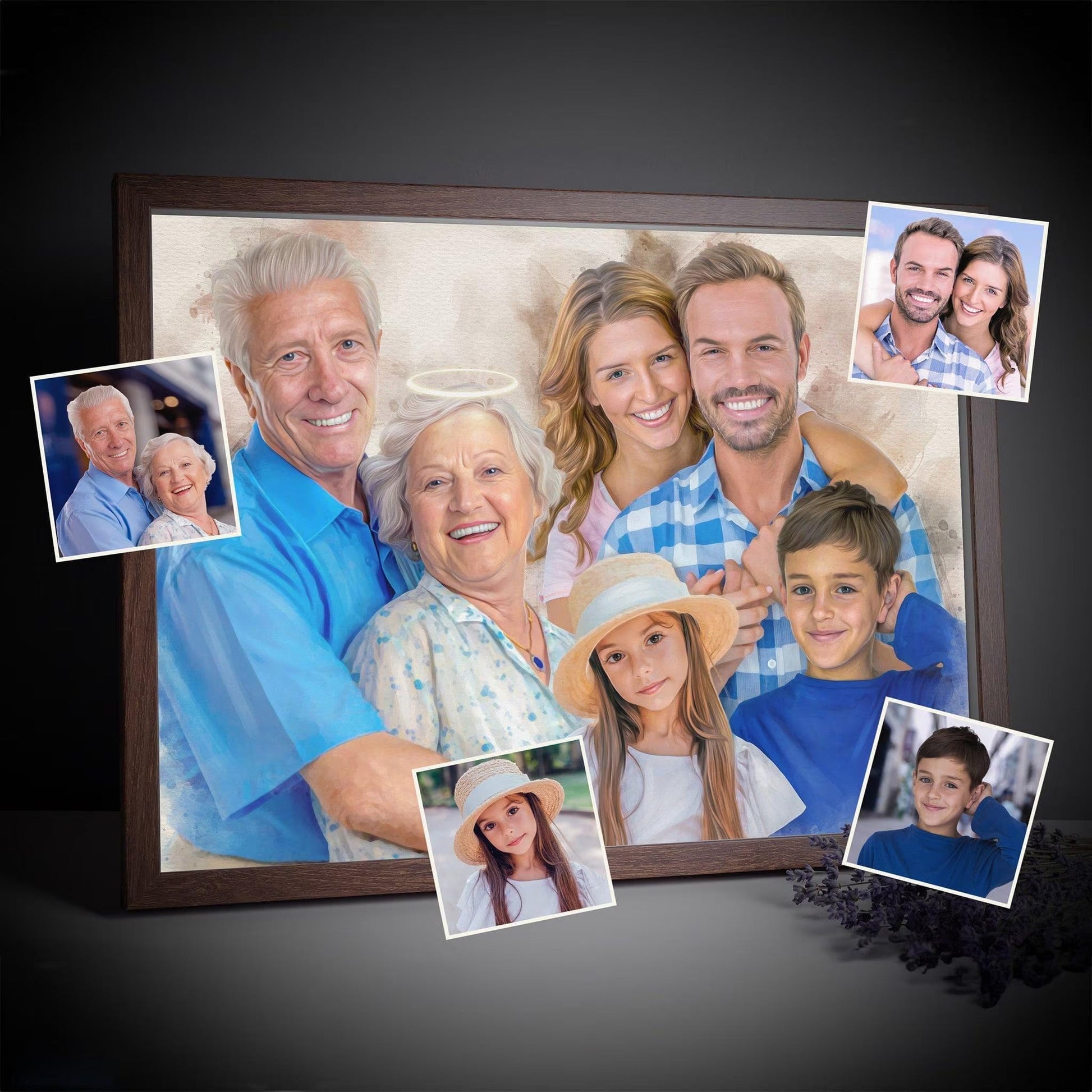 Custom Memorial Watercolor Portrait | Watercolor Art by PaintMySoul