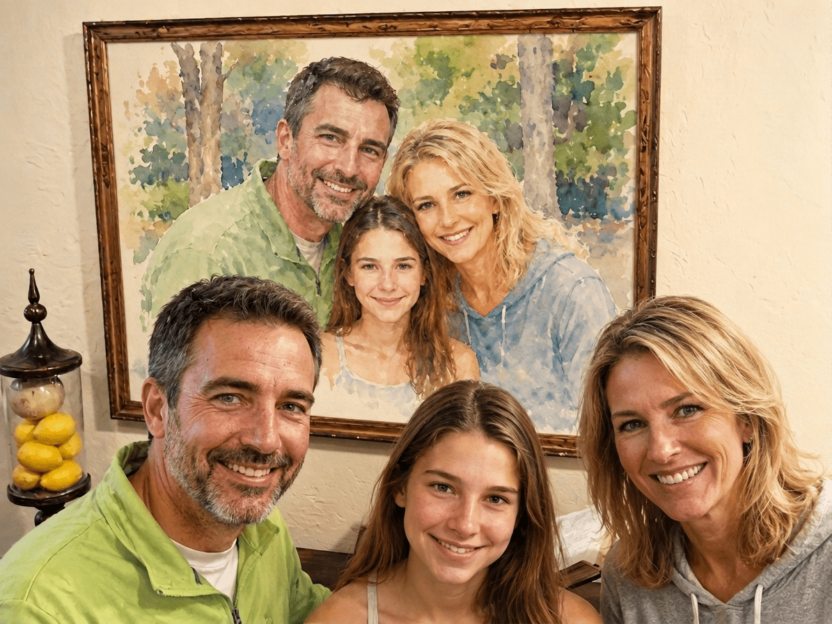 Custom Memorial Watercolor Portrait - Watercolor Art by PaintMySoul