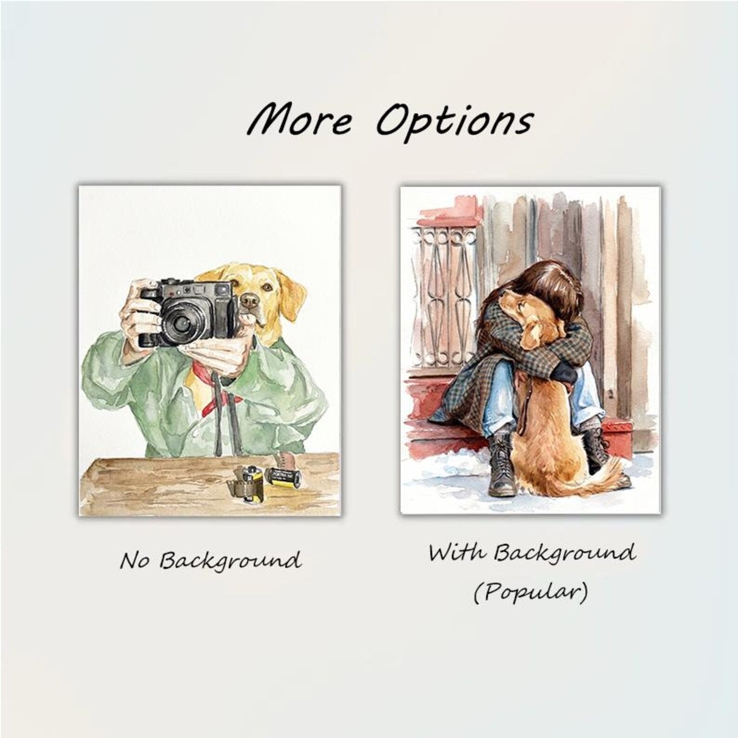 Custom Pet & Human Watercolor Painting | Watercolor Art by PaintMySoul