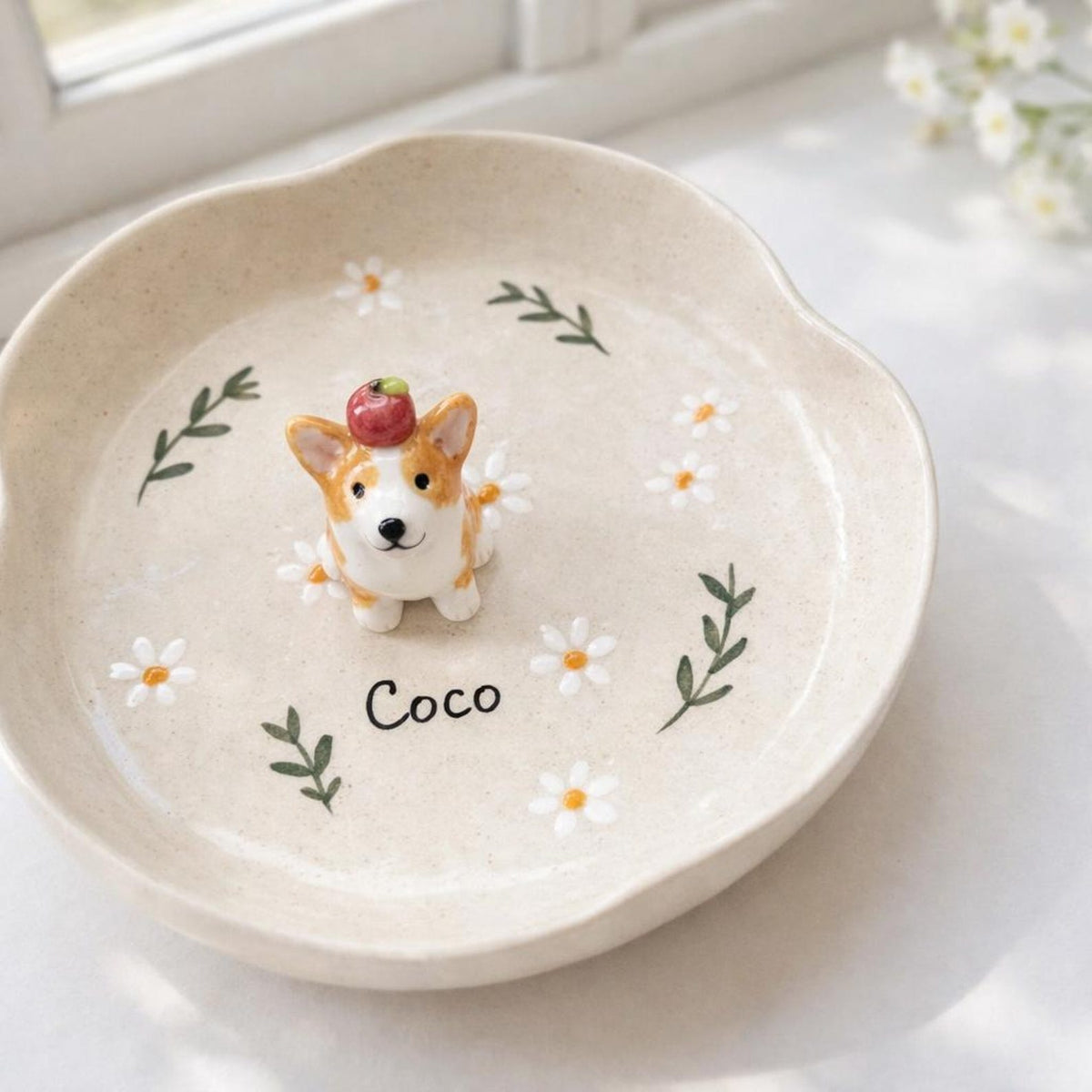 Custom Pet Jewelry Dish - Watercolor Art by PaintMySoul