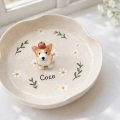 Custom Pet Jewelry Dish - Watercolor Art by PaintMySoul